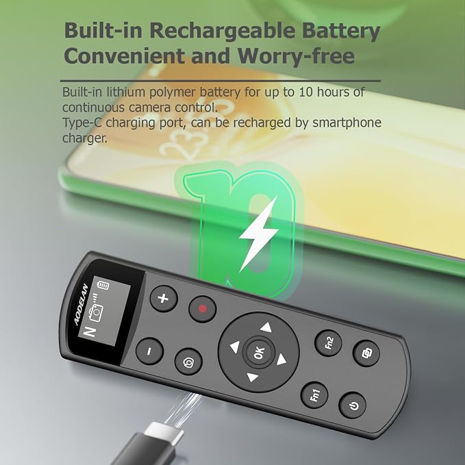 for Nikon Cameras Rechargeable Wireless Remote Control, Shutter Release - Image 5