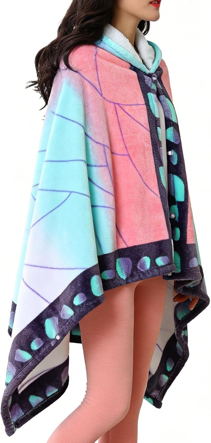 Juejuezi Hooded Wearable Blanket Hoodie Throw Blanket Cloak Cosplay Costume - Image 4