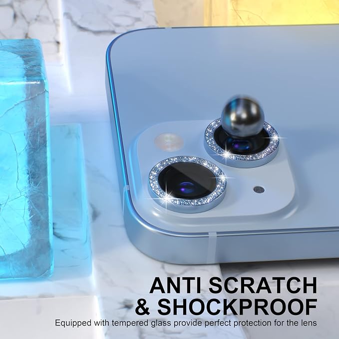 Choiche Compatible for iPhone 14 /iPhone 14 Plus Camera Lens Protector Bling - Image 3