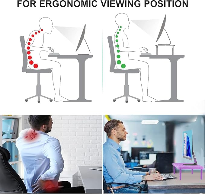 WALI Computer Monitor Stand for Desk, Adjustable Laptop Riser, Desk Monitor - Image 6