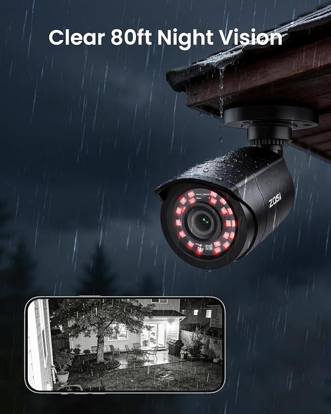 ZOSI 16 Channel Security Camera System, 8 x 1080P Outdoor Indoor Weatherproof - Image 6