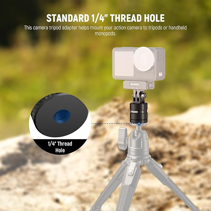 NEEWER Action Camera Tripod Mount Adapter Compatible - Image 6