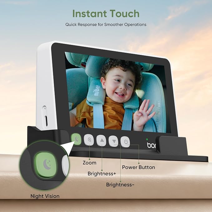 bonoch 5" 1440P Baby Car Camera, Backseat Rear Facing Mirror - Image 9