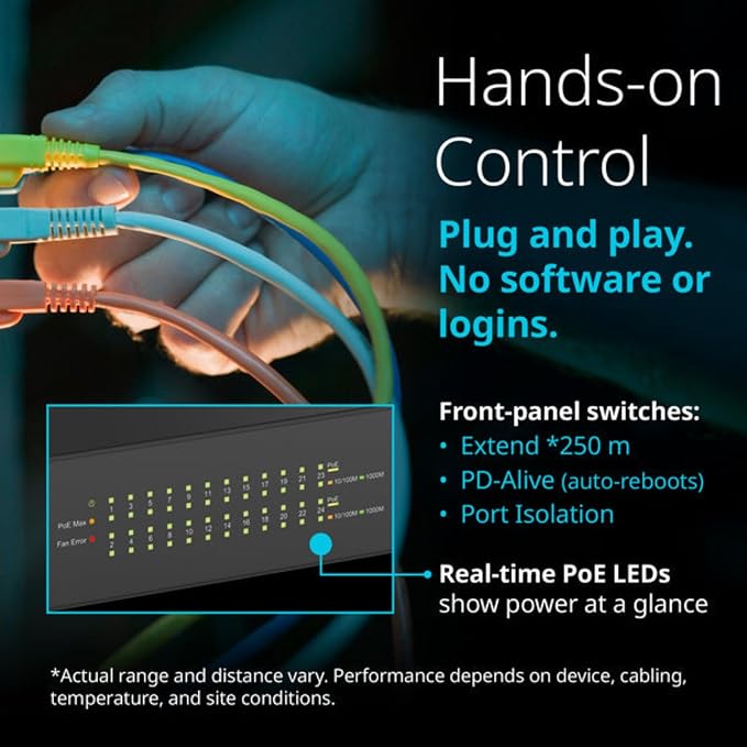 D-Link 24-Port Gigabit PoE+ Unmanaged Switch - Image 9