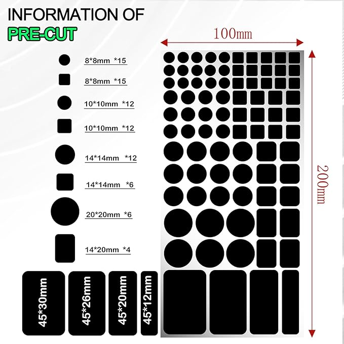 LED Light Blocking Stickers, 2 Sheets LED Light Blocking Covers, LED Covers - Image 2