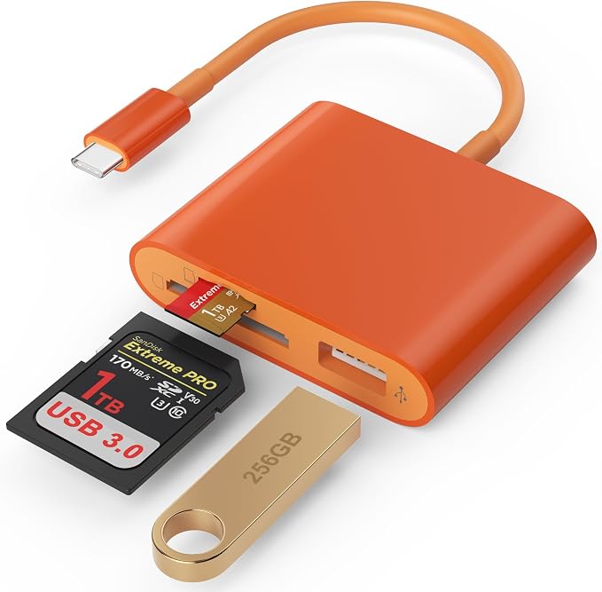 SD Card Reader, USB 3.0 Type C High Speed to SD/TF Card Adapter - Image 8