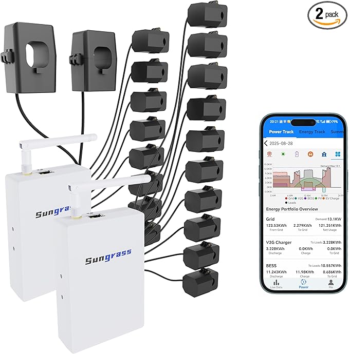 20 Circuit Home Energy Monitor, Real Time Electricity Usage & Power Consumption by Unknown
