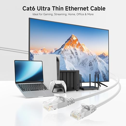 Cable Matters 10Gbps Snagless Cat 6 Ethernet Cable - 5ft - Image 2