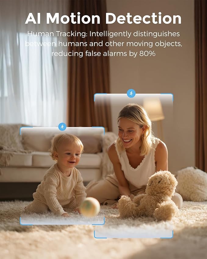 Devo Indoor Security Camera for Home, 2K 360 Pan-Tilt Pet Dog Baby Monitor - Image 5