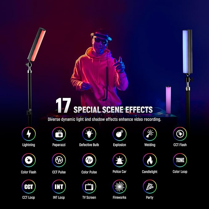 NEEWER RGB Light Wand, Magnetic Handheld Photography Video Light Stick - Image 4