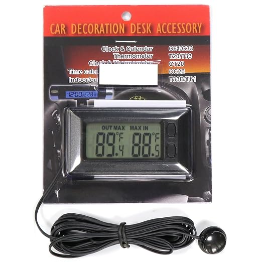 Smart Digital Car Thermometer for Interior & Exterior Use, Dual Display - Image 9
