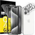 NEW'C 3x for iPhone 15 Pro Screen Protector+ 3x Camera Lens Protector, Sensor by NEWC