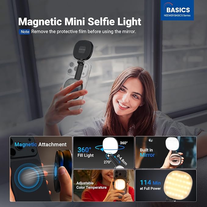 NEEWER Basics Magnetic Selfie Light Compatible - Image 2