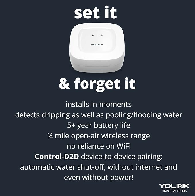YoLink Water Leak Detection Starter Kit, w/SpeakerHub Audio/Talking Hub & Water - Image 9