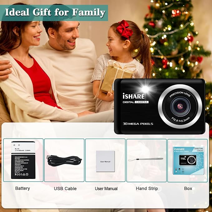 Digital Camera 30MP FHD 1080P Point and Shoot Camera - Image 7