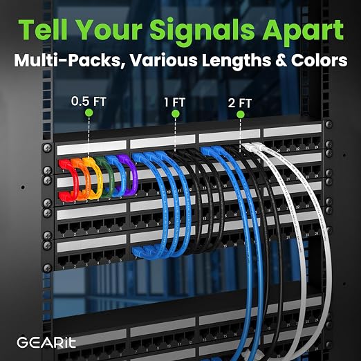 GEARit Cat 6 Ethernet Patch Cable 4 ft Black Cat6 Patch Cables 4ft - Image 7