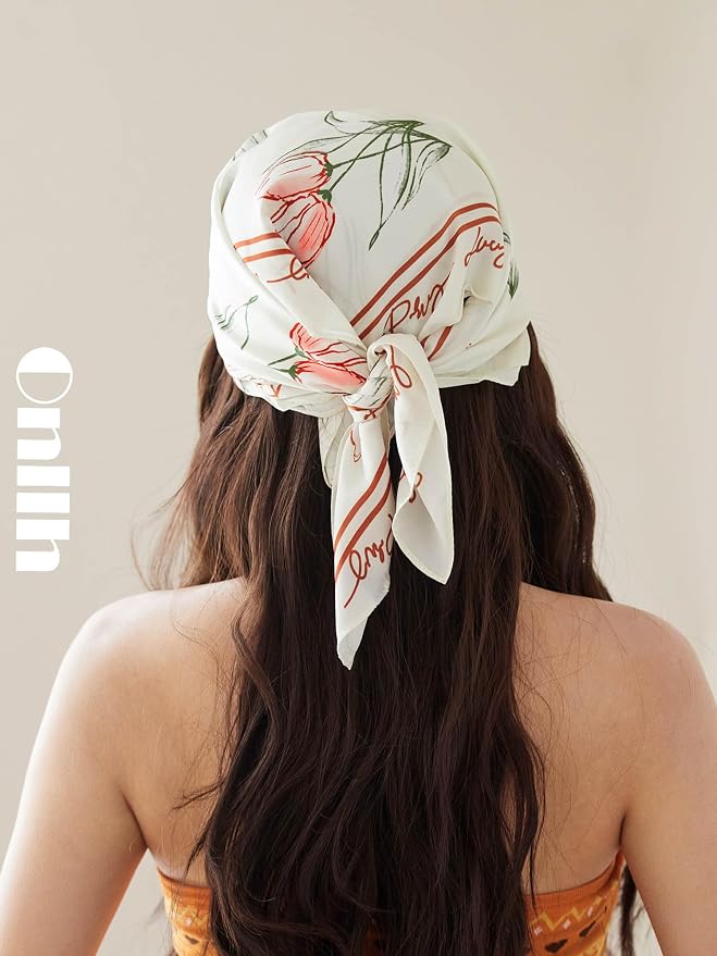 Silky Scarf for Women Lightweight Satin Bandanas Neck Hair Wrap For Sleeping - Image 3