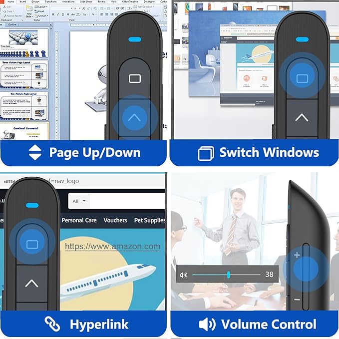 Presentation Clicker for PowerPoint, RF Wireless Presenter Remote - Image 4