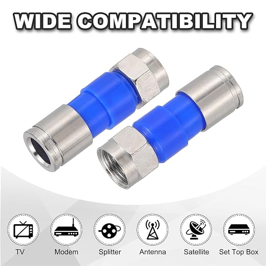 MECCANIXITY 10 Pcs F Type Coaxial Cable Compression Connectors, 75 Ohm Copper - Image 5
