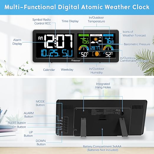 Geevon Weather Stations Wireless Indoor Outdoor Thermometer - Image 3