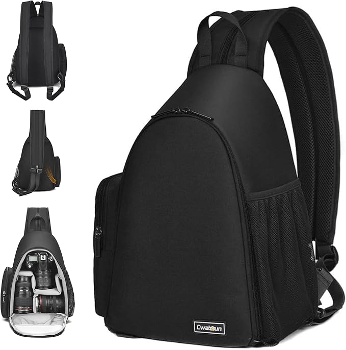 Cwatcun Sling Camera Bag, Camera Shoulder Crossbody Backpack, by FocusonCameraBag