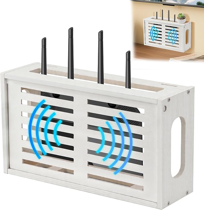 Router Shelf Wall Mount, WiFi Router Box Hider & Modem Storage Box by Unknown