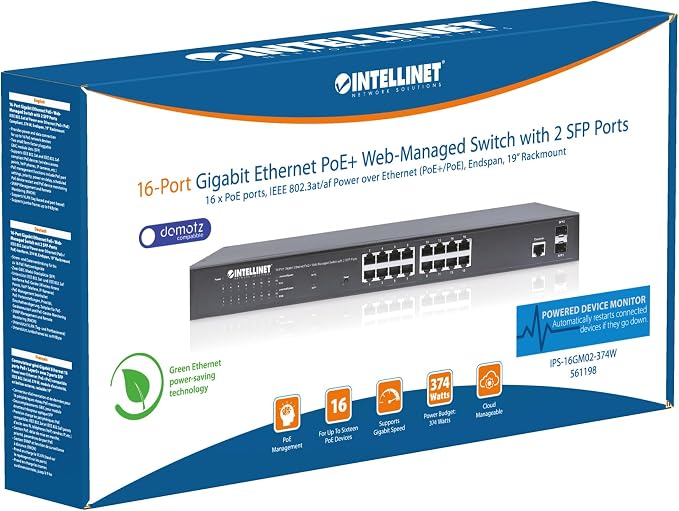 Intellinet 16 Port Gigabit Managed PoE Switch - Image 8