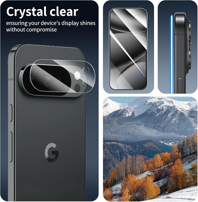 4-Pack Camera Lens Protector for Google Pixel 10 Pro, Tempered Glass Camera - Image 6