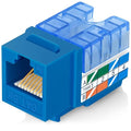 Everest 90° Angled RJ45 Cat5e Keystone Jacks 20-Pack in Blue by EverestMediaSolutions