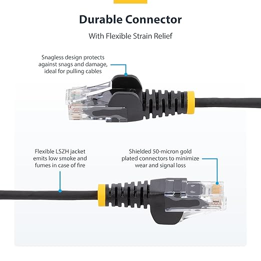 StarTech.com 6ft Purple Slim CAT6 Ethernet Cable, Snagless RJ45, 28AWG Pure - Image 3