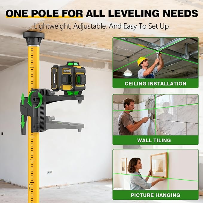 Alloyman 4x360°Self Leveling Laser Level, 12 Ft./3.7M Professional Laser Level - Image 6