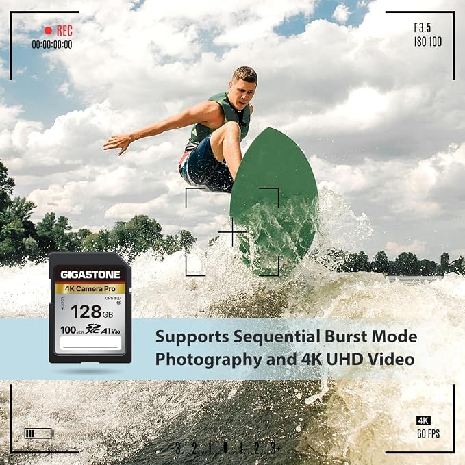 【5-Years Data Recovery】 GIGASTONE 128GB SD Card - Image 6
