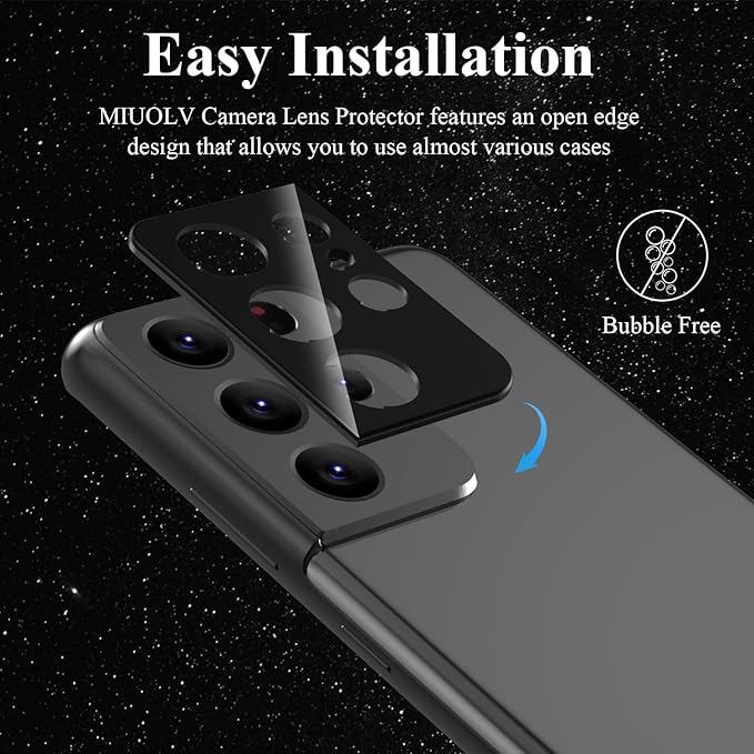 4 Pack Camera Lens Protector for Galaxy S21 Ultra, 9H Tempered Glass Camera - Image 7