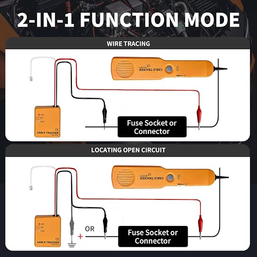 Automotive Circuit Tracer, 6-42V Wire Tracer Electrical Tool& RJ11 Plug - Image 4