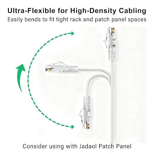 Jadaol UL Listed Patch Cables Cat 6a / Cat 6 3 ft 24-Pack, 10Gbps 550MHz Slim - Image 2