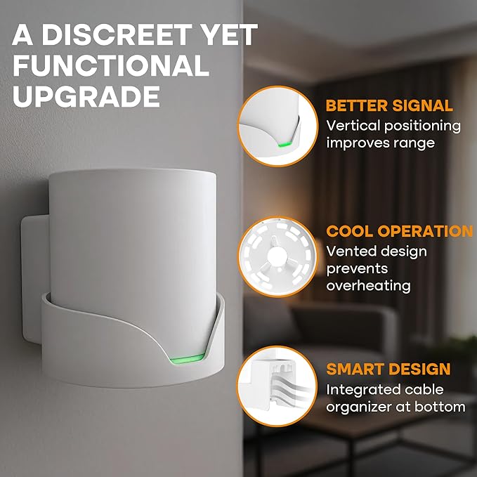 Bangcheer-Wall Mount for TP-Link, Deco X10 X20 X60 X50 X55 WiFi 6 Wall Mount - Image 3