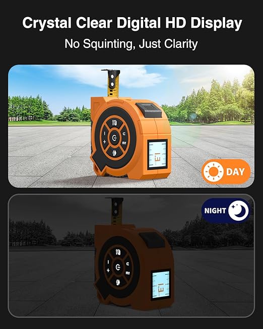 328Ft 3-in-1 Digital Laser Tape Measure Rechargeable Measuring Tool &16Ft - Image 5