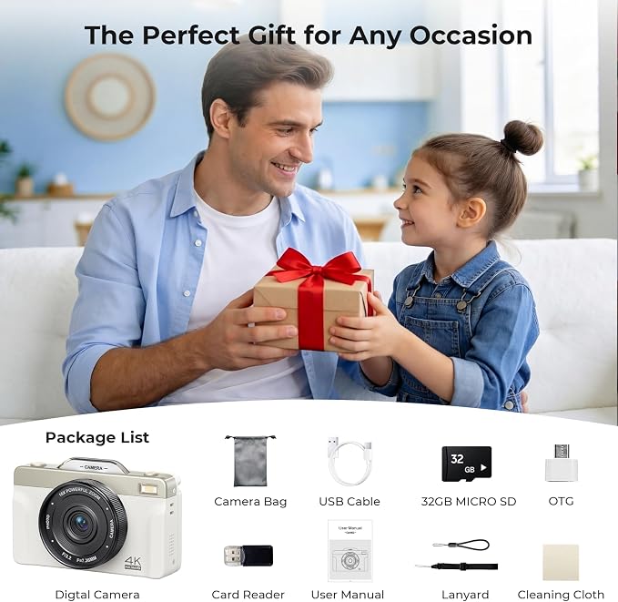 4K Digital Camera for Photography, 2026 Latest 64MP Autofocus WiFi Vlogging - Image 8