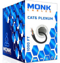 MONK CABLES | CAT6 Plenum Cable 1000ft | UTP, 550MHz | DSX-8000 Certified | by MONKCABLES