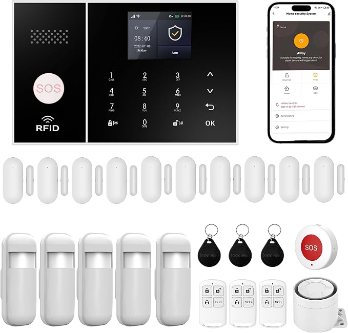 XUK Smart Home Security System, 4G/GSM &WiFi Wireless Alarm Kit by Unknown
