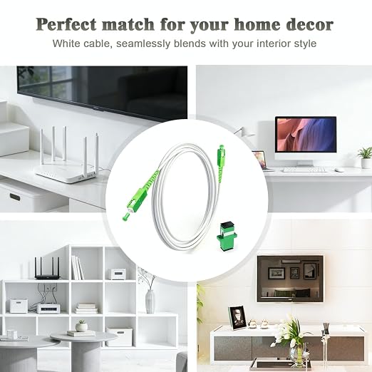 10FT SC/APC to SC/APC Fiber Optic Cable, Armored Single Mode Patch Cord - Image 4