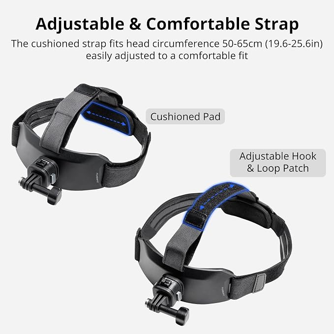 SMALLRIG Head Strap Mount with Magnetic Quick Release One-Click Button Adapter - Image 7