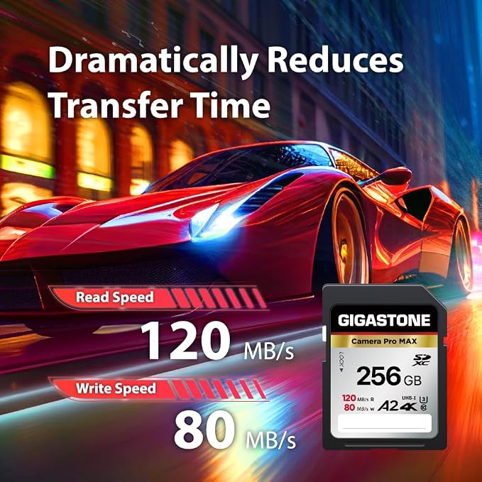 【5-Years Data Recovery】 GIGASTONE 256GB SD Card 2-Pack, 4K Camera Pro MAX - Image 3