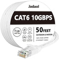 Jadaol Cat 6 Ethernet Cable 50 ft, 10Gbps Support Cat8 Cat7 Network, Flat RJ45 by Jadaol