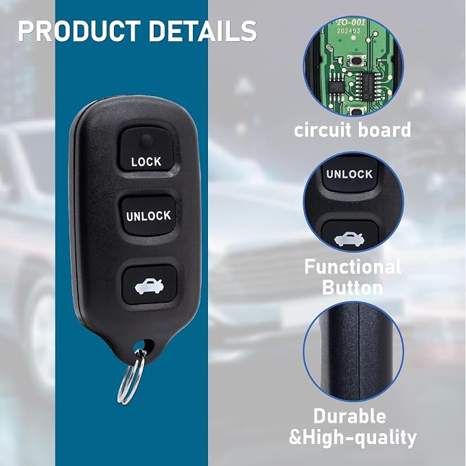 Keyless Entry Key Fob Replacement Fits - Image 4