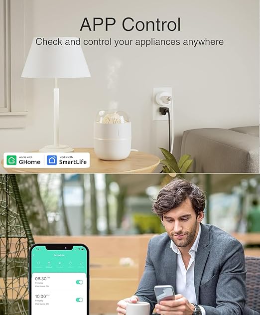 GHome Smart Plug Mini, WiFi Smart Outlet Plug Works - Image 4