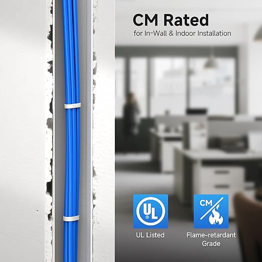 Cable Matters 10Gbps in-Wall Rated 23AWG Bare Copper Cat 6 Cable - 300ft - Image 6