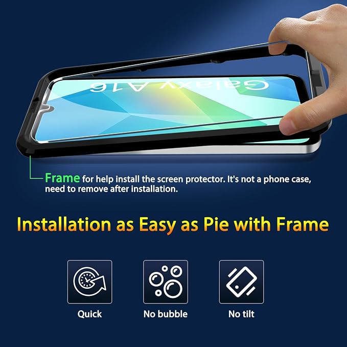 QsmQam 3 Pack Screen Protector for Samsung Galaxy A16 4G/5G + 3 Pack Camera - Image 7