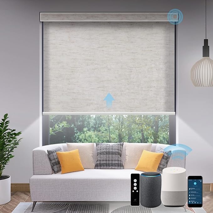 SmartWings Motorized Light Filtering Shades, Work by SmartWings