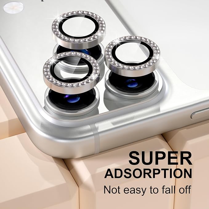 Misea Compatible for iPhone 17 Pro/iPhone 17 Pro Max Camera Lens Protector Bling - Image 6